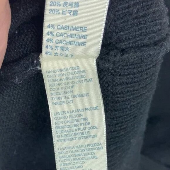 Rebecca‎ Minkoff Cashmere Blend Knit Fringe Star Sweater Black Western Size XS - Picture 10 of 13